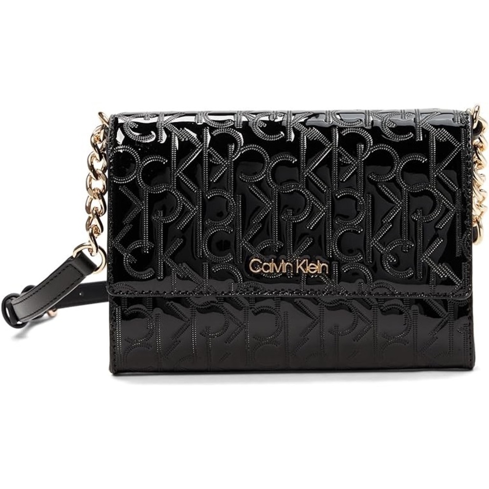 Calvin Klein Black Embossed Crossbody Bag